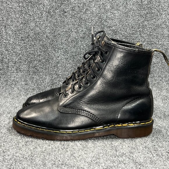 Dr. Martens 1460 Ben Boots Mens Sz 10 Black Smooth Leather Made In England Lace - Picture 4 of 16